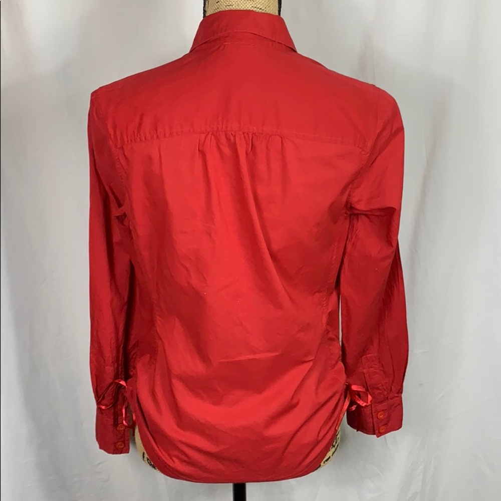 North Face Cranberry Button Down Small - image 5